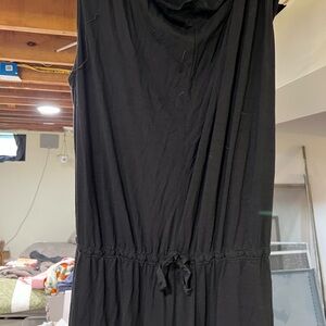 MaxStudio Black Drawstring Waist Casual Jumpsuit